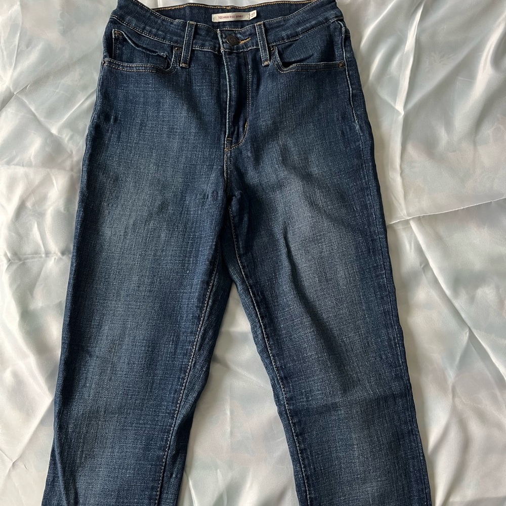 Levi's High Rise Skinny Jeans - Dark Blue